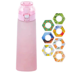 Flavor-infused 650ml Sports Water Bottle with 7 Scented Pods – Leakproof & Straw for Gym & Outdoor Fun! - Creatique