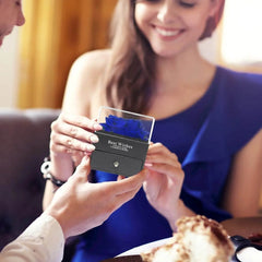 Preserved Rose Gift Enchanted Real Blue Rose with Sapphire Brooch, Eternal Flower Rose, Handmade Rose in Box with Pin, Forever Blue Rose Gift for Her on Mother'S Day, Birthday. - Creatique