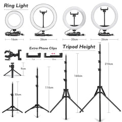 Ultimate Tripod with LED Ring Light for Stunning Selfies & Professional Photography – Perfect for YouTube Live Streaming! - Creatique