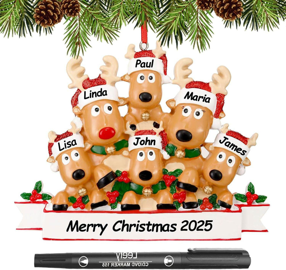 Personalized Christmas Ornaments 2025 – Custom Family Ornaments with Names for Holiday Decor - Creatique