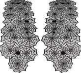 Halloween Table Runner – Black Lace Spider Web Design (2 Pack, 18x72 Inches) - Creatique