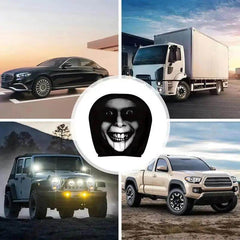 2Pcs Face Printed Car Pillowcase Soft Comfortable Decorative Cushion Cover Auto Seat Headrest Washable Polyester Fabric - Creatique