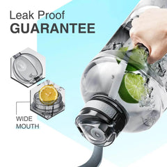 Motivational 3L Water Bottle with Straw & Handle - Leak Proof, BPA Free, Perfect for Active Men & Women - Creatique