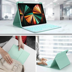 Ipad Keyboard Case for Ipad Air 5Th/4Th Gen 2022/2020 10.9 Inch - Pro 11 4Th 3Rd 2Nd 1St Gen 2022/2021/2020/2018, Detachable BT Backlit Magnetic Keyboard, Built-In Pencil Holder, Smart Cover (Green) - Creatique