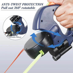 Dual Pet Leash Retractable Reflective Lead 360 Swivel Double Dog Walking Leash - Creatique