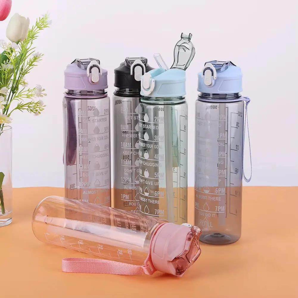 Stay Hydrated in Style: 800ml Leakproof Sports Water Bottle with Straw & Handle - Perfect for Boys and Girls on the Go! - Creatique
