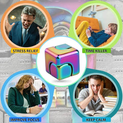 Portable Alloy Cube Spinner – Stress Relief Gyroscope - Creatique