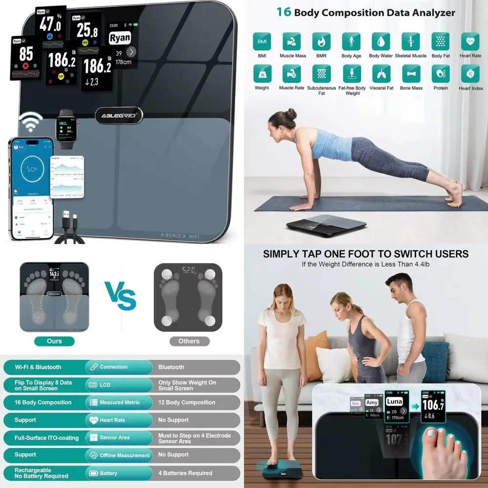 Transform Your Health with the Advanced Smart WiFi Digital Bathroom Scale - Track Body Fat & 16 Key Metrics, FSA/HSA Eligible! - Creatique
