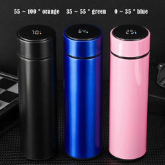Smart 500ml Vacuum Insulated Stainless Steel Water Bottle with LED Temperature Display – Spill Proof & Portable for Home, Travel, and Sports - Creatique