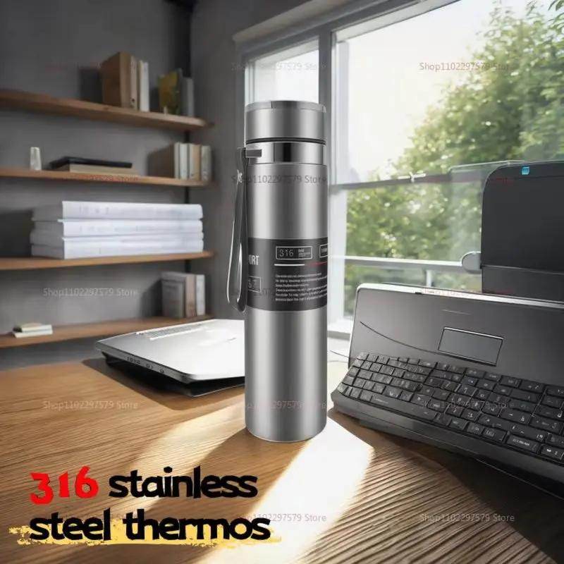 Large Capacity 316 Stainless Steel Travel Mug - Sleek & Portable Insulated Cup for Tea & Coffee - Perfect for Men & Women at Home or Office - Creatique