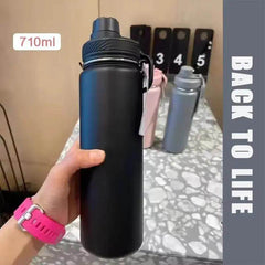 Revive Your Hydration: 710ml Insulated Stainless Steel Water Bottle - Leakproof & Portable! - Creatique