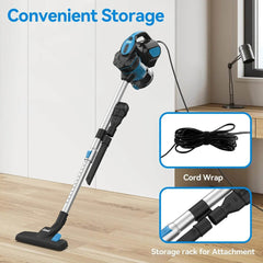 600W High-Performance Corded Vacuum Cleaner - 18Kpa Suction for Homes with Pets & Hard Floors - Creatique