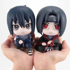 9cm Kawaii Naruto Anime Figure Set - Kakashi, Sasuke & Itachi Action Figures for Collectors and Car Décor - Creatique