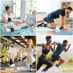 Adjustable Wrist and Ankle Weights for Men & Women - Versatile 1-10 lbs Leg Weights for Enhanced Gym Fitness - Creatique