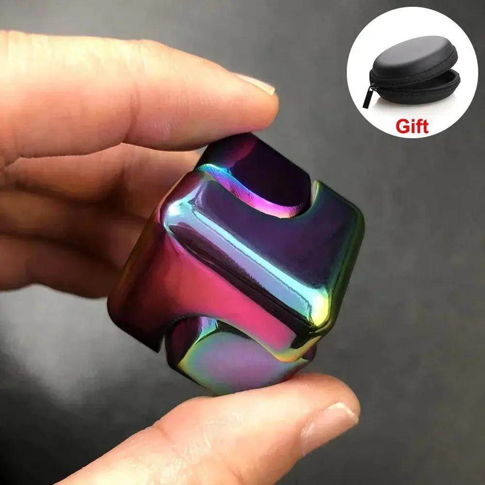 Portable Alloy Cube Spinner – Stress Relief Gyroscope - Creatique