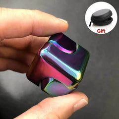 Portable Alloy Cube Spinner – Stress Relief Gyroscope - Creatique