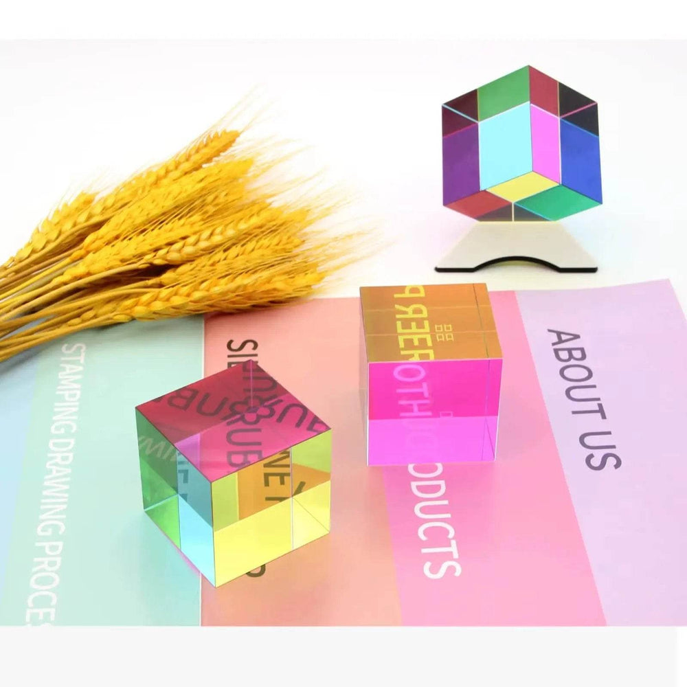 Color Cube Prism 30 50 60 40Mm Crystal Magic Cmy Cube - Creatique
