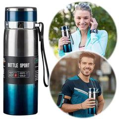 1L Insulated Stainless Steel Water Bottle with Handle - Perfect for Hot & Cold Drinks On-the-Go - Creatique