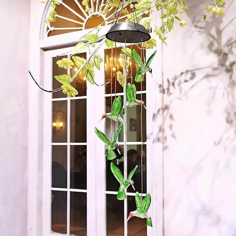 Solar Wind Chimes – Hummingbird Yard Decor - Creatique