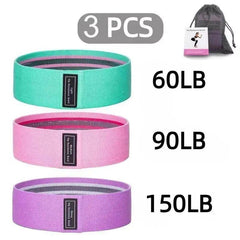 Boost Your Fitness with 3Pcs Fabric Resistance Bands - Perfect for Glutes, Thighs, Squats, and Yoga! - Creatique