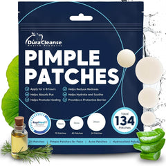 Hydrocolloid Pimple Patches (134 Count) - Blemish Spot Covers for Face - Creatique