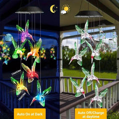 Solar Wind Chimes – Hummingbird Yard Decor - Creatique