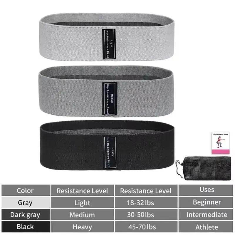 Ultimate Glute & Thigh Resistance Bands - Fabric Booty Bands for Effective Squats, Stretching & Yoga Workouts! - Creatique