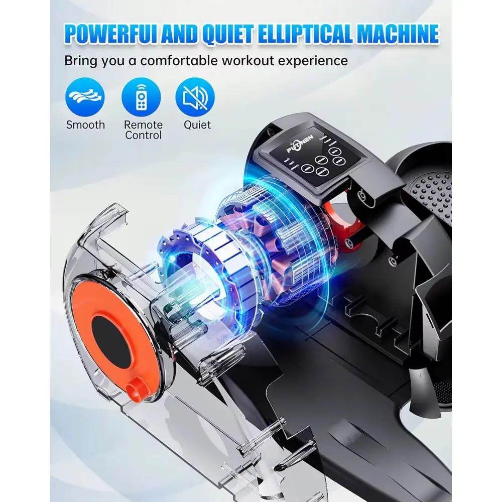 Transform Your Workout with the Ultimate Under-Desk Elliptical Machine - 12 Levels, Silent, Portable & Remote Control Ready! - Creatique