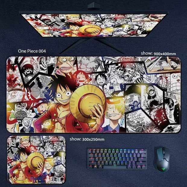 Large One Piece Anime Mousepad - Perfect Gaming Accessory Featuring Luffy, Zoro, Ace & Chopper - Ideal Gift for Gamers! - Creatique