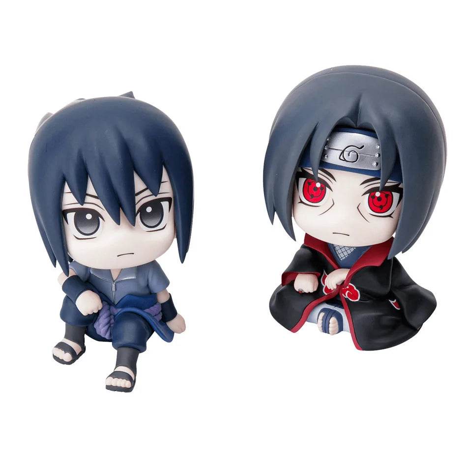 9cm Kawaii Naruto Anime Figure Set - Kakashi, Sasuke & Itachi Action Figures for Collectors and Car Décor - Creatique