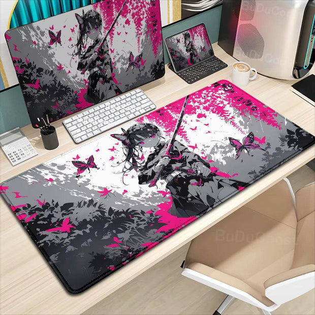 XXL Demon Slayer Kochou Shinobu Mousepad - Premium Lock Edge Gaming Mouse Pad for Ultimate Comfort & Control - Creatique