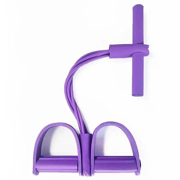 Versatile Four-Tube Pedal Tensioner – Home Fitness Equipment for Yoga & Abdominal Strengthening with Elastic Resistance Bands - Creatique