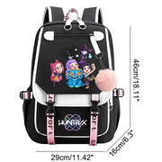 Kawaii Kpop Demon Hunters USB Charging Backpack - Large Capacity Anime School Bag for Teenagers - Creatique