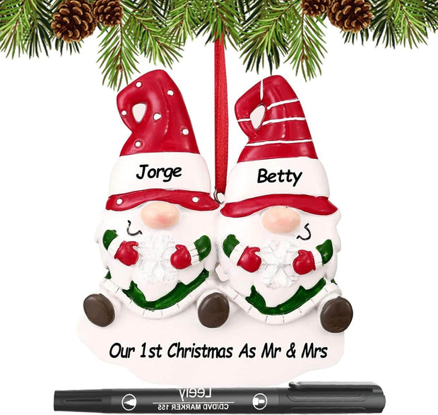 Personalized Christmas Ornaments 2025 Family of 2/3/4/5/6 Custom Christmas Ornament with Names Customized Family Ornaments for Christmas Tree Decoration Customized Gifts, Family of 5 - Creatique