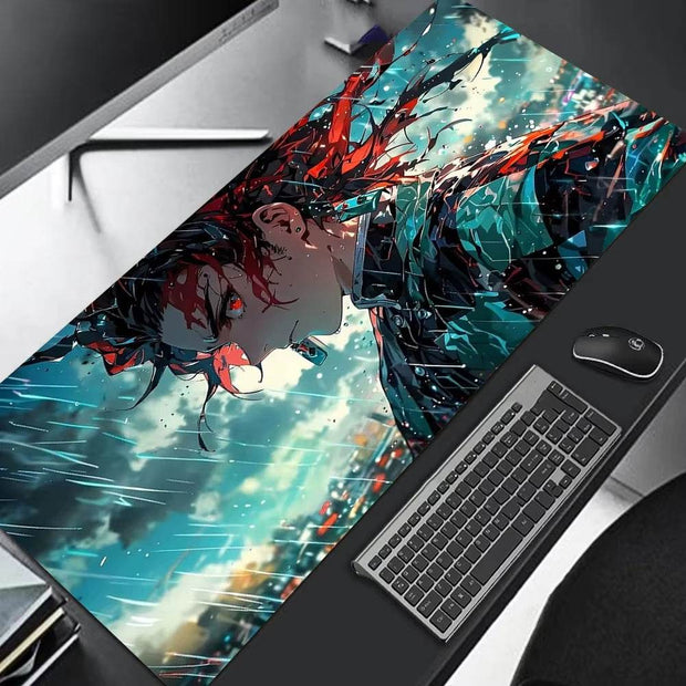 Demon Slayer Tanjiro Gaming Mouse Pad - Perfect Anime Accessory for Gamers and Office Desks - Creatique