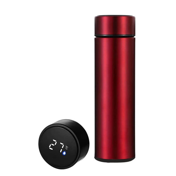 Smart 500ml Vacuum Insulated Stainless Steel Water Bottle with LED Temperature Display – Spill Proof & Portable for Home, Travel, and Sports - Creatique