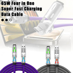 [Buy 1 Get 1 Free] 6.6FT 4-in-1 USB-C Cable – The Best Portable Cell Phone Charger for Every Device - Creatique