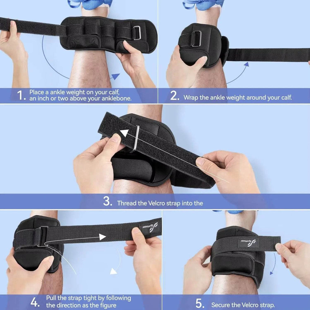 Adjustable Wrist and Ankle Weights for Men & Women - Versatile 1-10 lbs Leg Weights for Enhanced Gym Fitness - Creatique