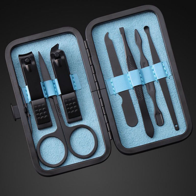 Complete nail care kit with clippers scissors tweezers and grooming tools