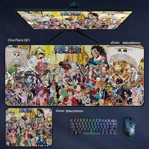 Large One Piece Anime Mousepad - Perfect Gaming Accessory Featuring Luffy, Zoro, Ace & Chopper - Ideal Gift for Gamers! - Creatique