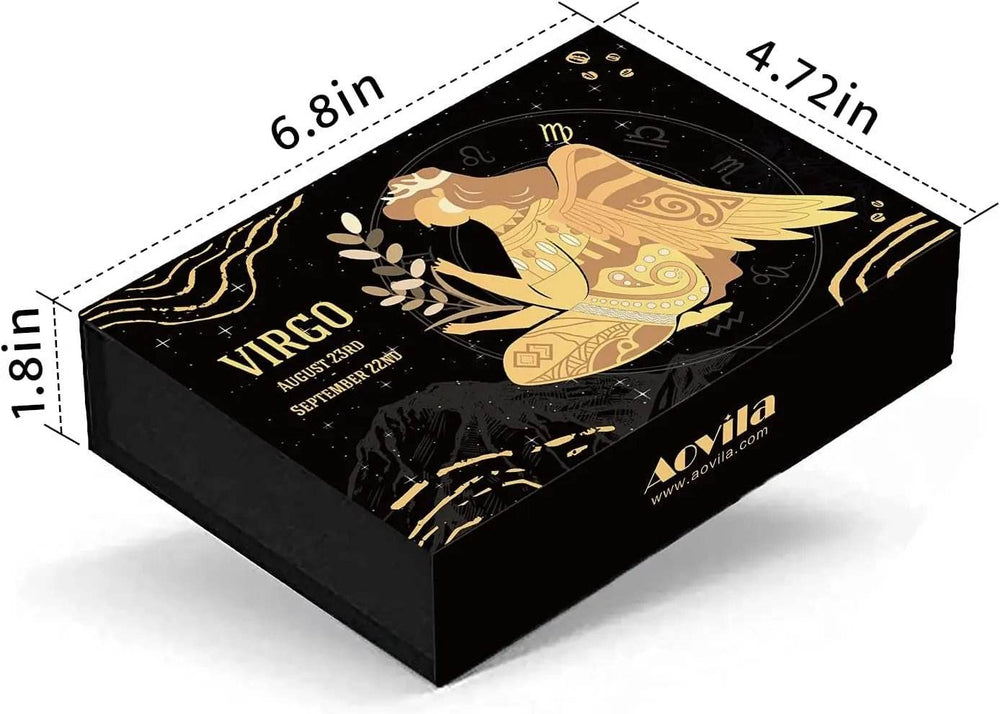 Virgo Crystals Gift Set, Zodiac Signs Healing Crystals Birthstones with Horoscope Box Set Virgo Astrology Crystals Healing Stones Gifts - Creatique