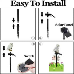 Solar Lamp Owl Animal Solar Garden Lights Solar Powered Solar Led Light Outdoor Garden Decoration Lamp Waterproof Solar Lights - Creatique
