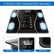Ultra-Modern Digital Body Scale with Bright LED Display – Supports Weight Management Up to 400 Pounds for Your Fitness Journey! - Creatique