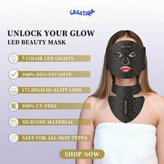 At-Home LED Face & Neck Mask – Red Light Therapy for Radiant, Youthful Skin - Creatique