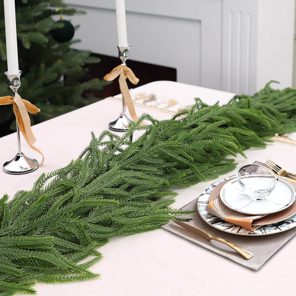 Festive Pine Garland with Lights – Realistic Artificial Pine Garland for Effortless Holiday Décor - Creatique