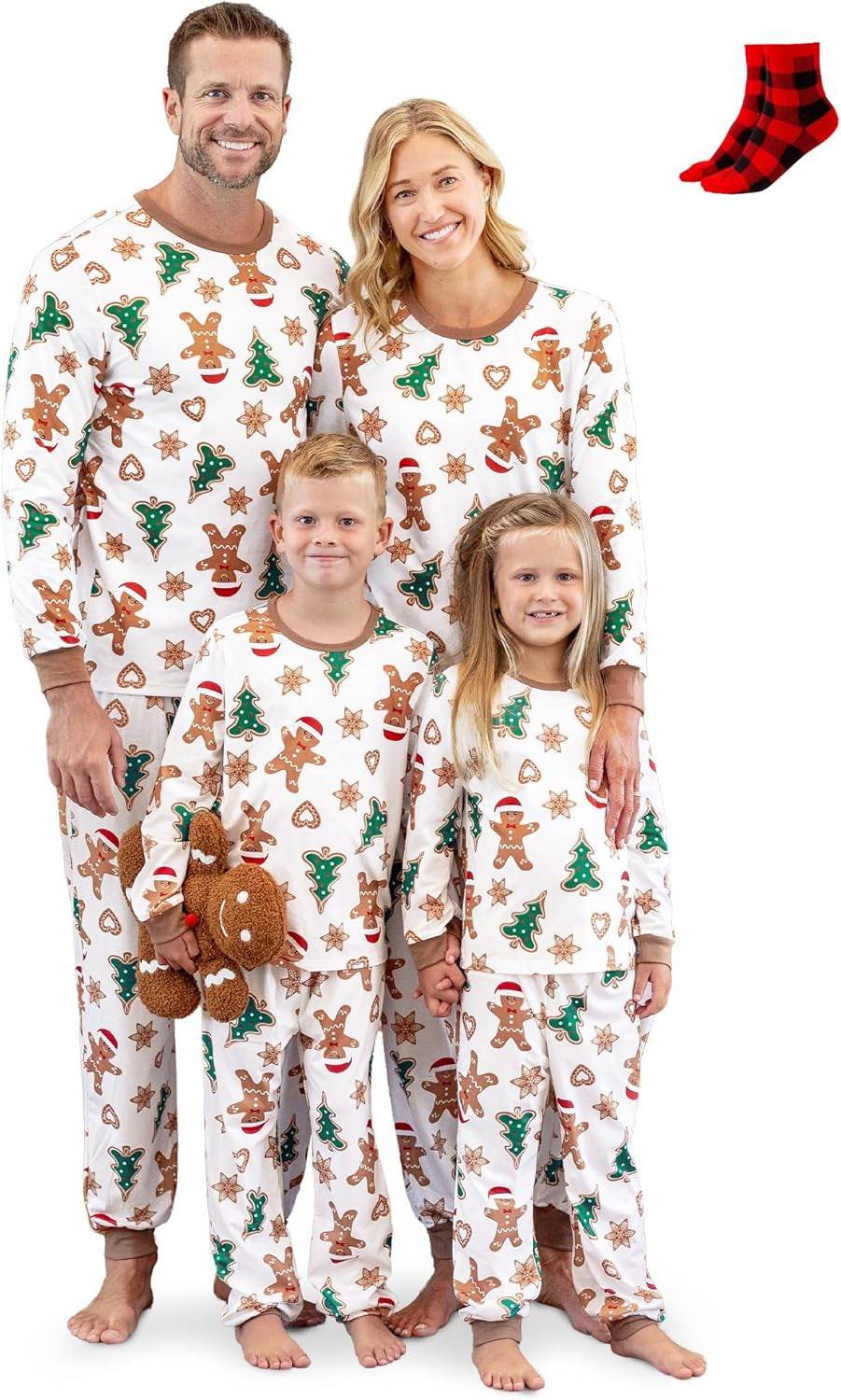 Christmas Family Matching Pajama Sets Includes Christmas Socks - Perfect for Family Photos & Holiday Celebrations - Creatique