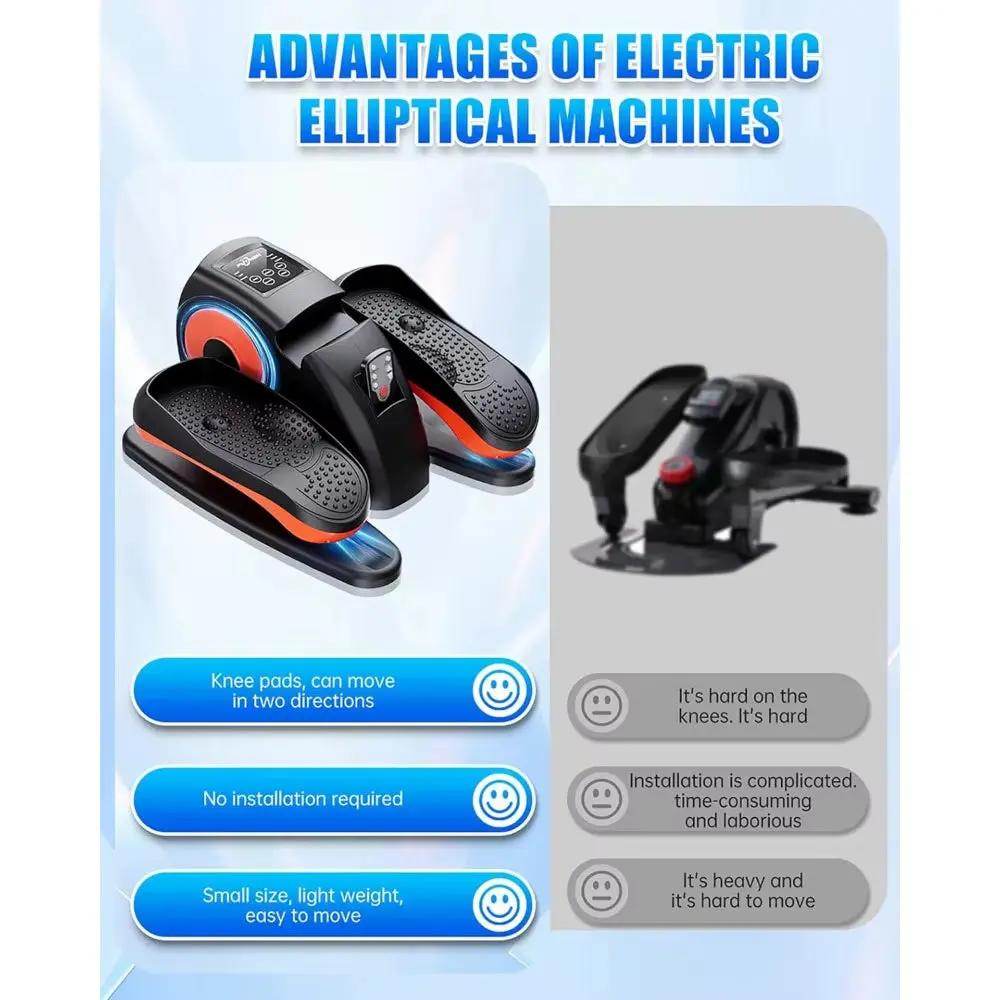 Transform Your Workout with the Ultimate Under-Desk Elliptical Machine - 12 Levels, Silent, Portable & Remote Control Ready! - Creatique