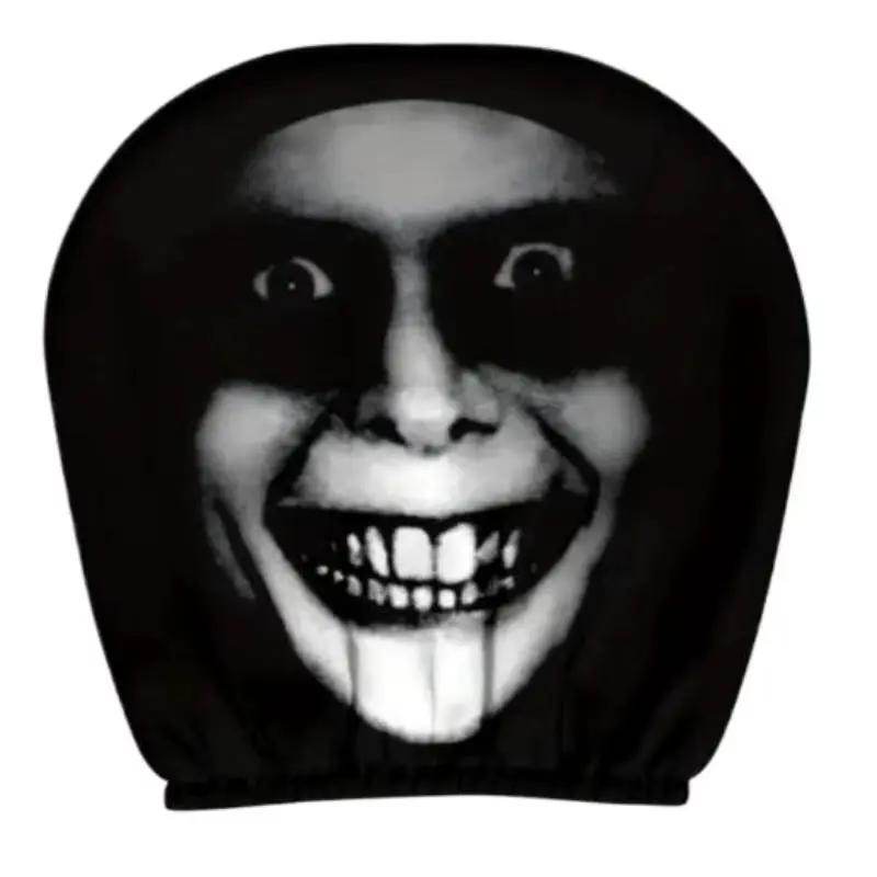 2Pcs Face Printed Car Pillowcase Soft Comfortable Decorative Cushion Cover Auto Seat Headrest Washable Polyester Fabric - Creatique