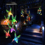 Solar Wind Chimes – Hummingbird Yard Decor - Creatique