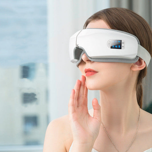 Smart electric eye massager with heat therapy for relieving eye strain and fatigue